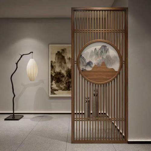 新中式实木屏风隔断客厅2025年新款入户玄关家用进门遮挡现代简约