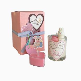 韩国小众ins风软萌兔子爱心香薰蜡烛新年闺蜜生日礼物 Lab Jelly