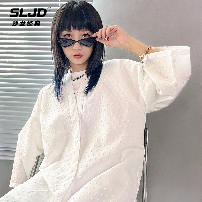网红款理发店美发客袍剪发和服围布染发顾美容院美容客袍