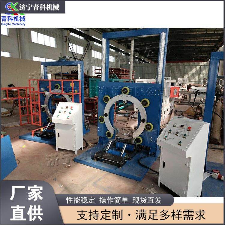 工业级地暖管包装设备 家用水管包裹缠绕机 胶管钢圈薄膜缠绕机