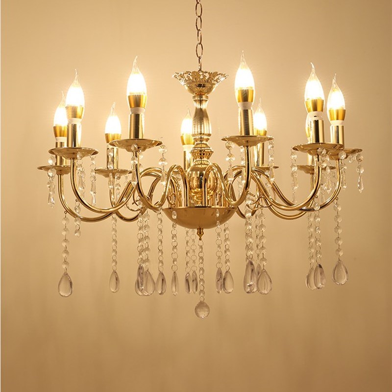 新款婚庆道具单层双层铁艺水晶吊灯婚礼堂吊顶装饰道具T台布置路