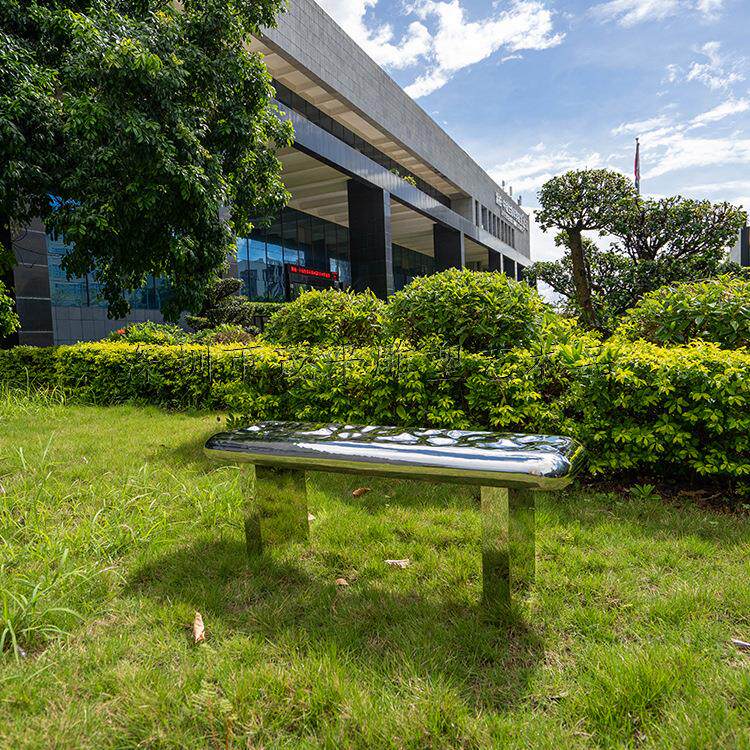 个性户外休闲金属椅子不锈钢304长条等候椅子公园坐凳