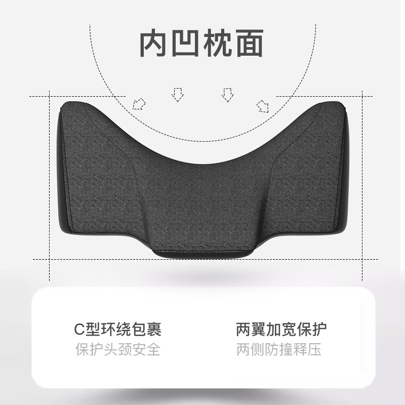 驾享汽车机械头枕护颈枕颈椎枕头靠枕记忆棉睡枕车载座椅用品