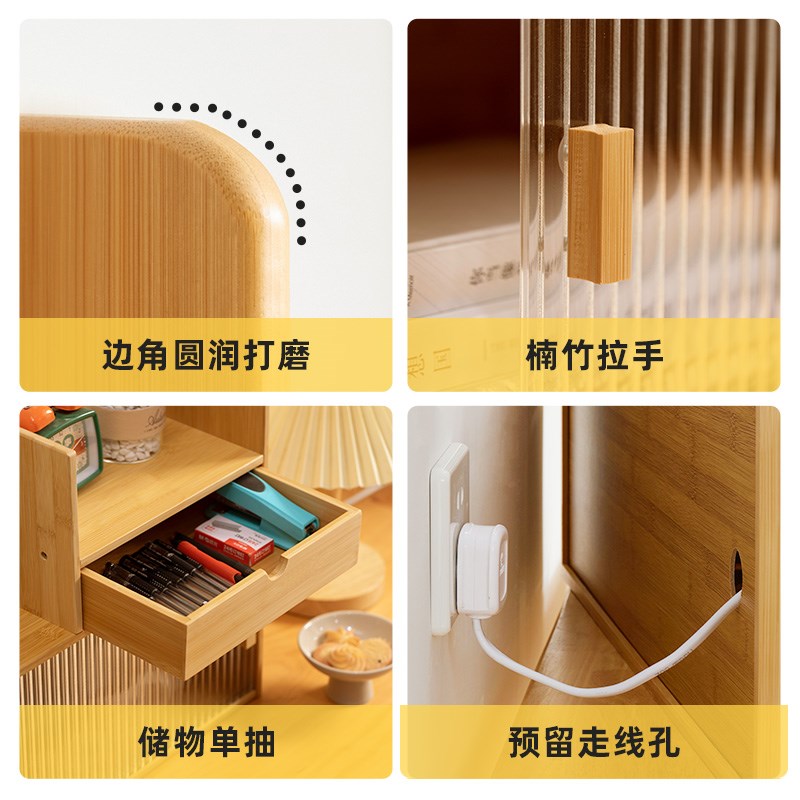 简易儿童桌面小书架办公室桌上带抽屉置物架学生宿舍储物收纳架子