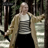 UNICARE机能复古防风外套男女长款 防水雨衣时尚 户外骑行雨披潮牌