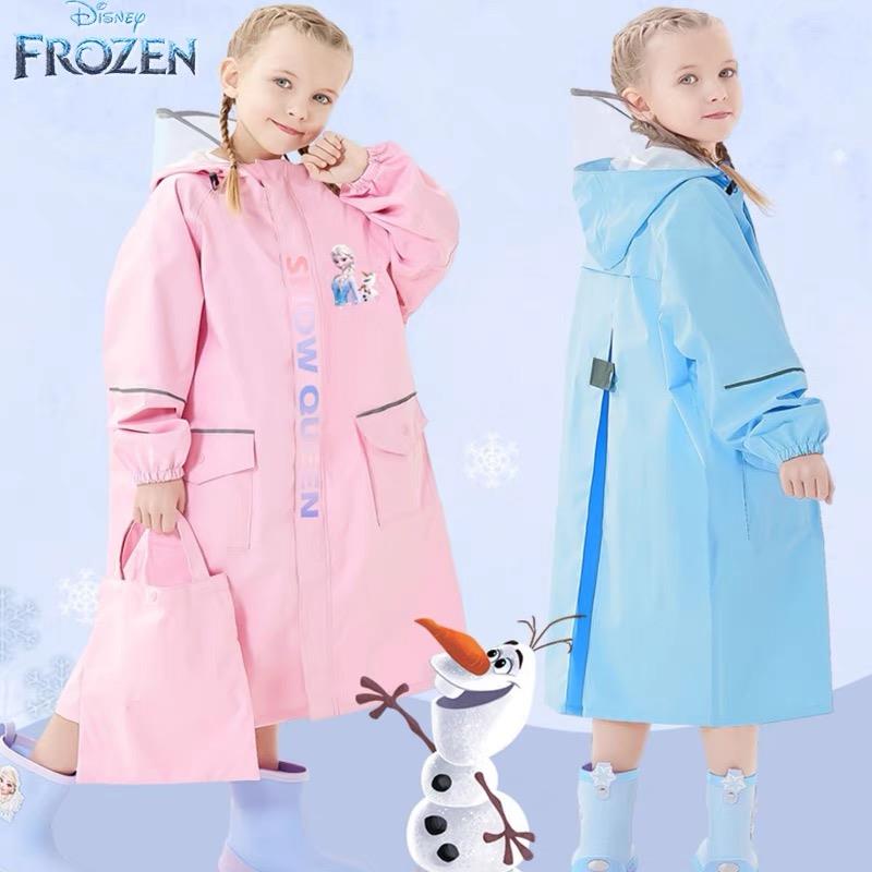 儿童雨衣冰雪奇缘女童新款带书包位幼儿园宝宝小孩上学专业雨披