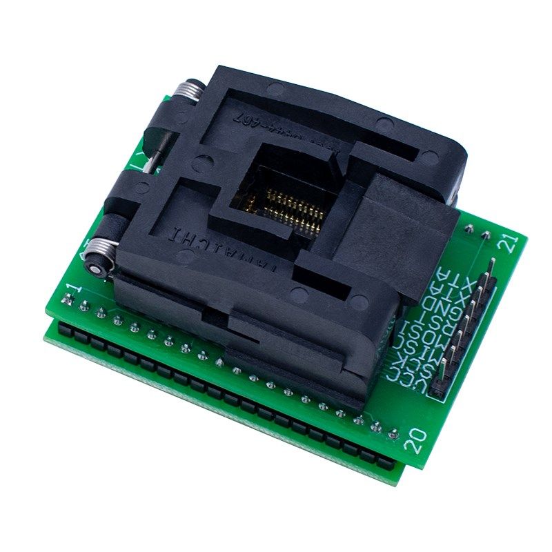 IC测试座 QFP44转DIP40 TQFP44翻盖 单片机烧录座 LT632 适用STC