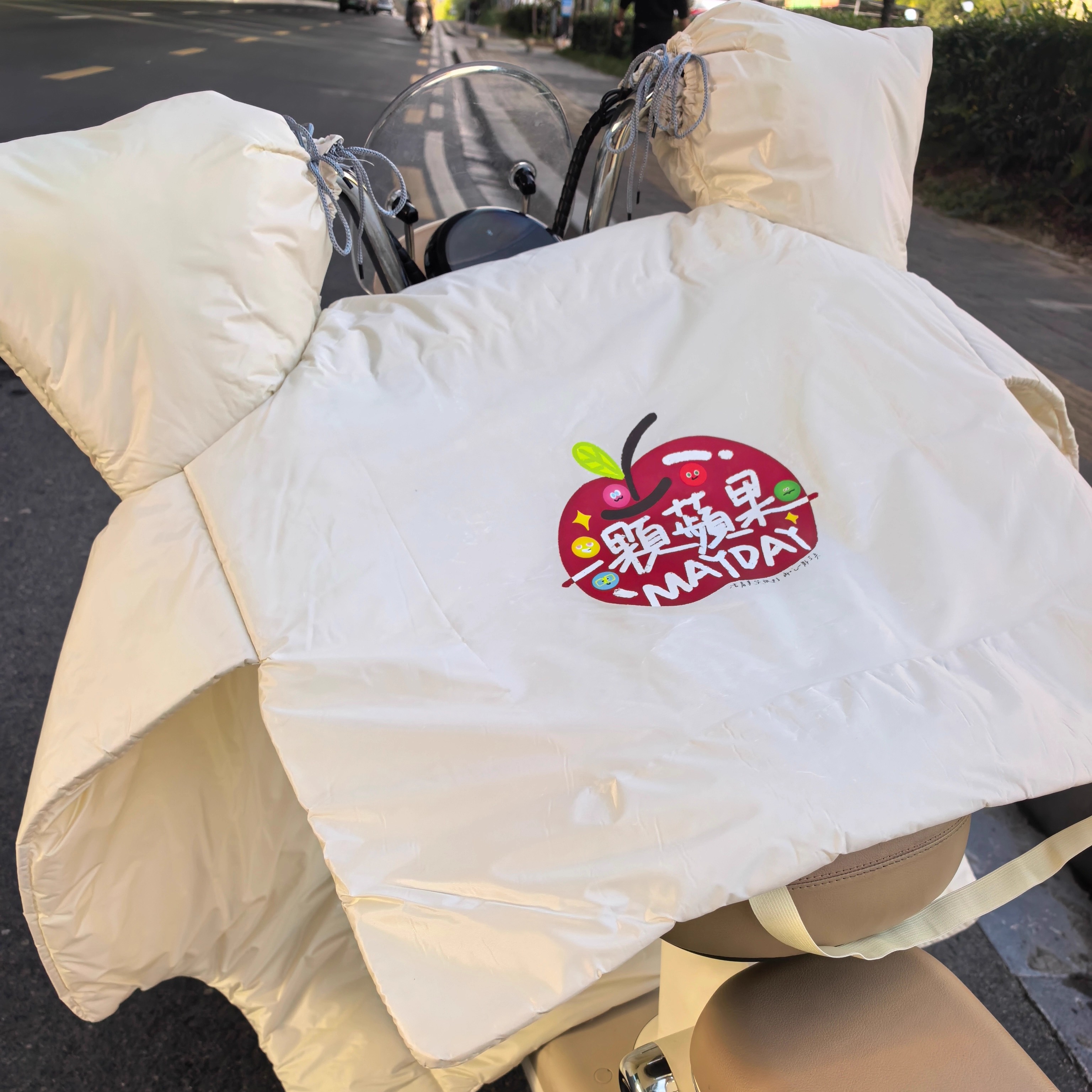 卜卜五月天一颗苹果电动车新型升级特厚双面防水防暴雨防寒挡风被