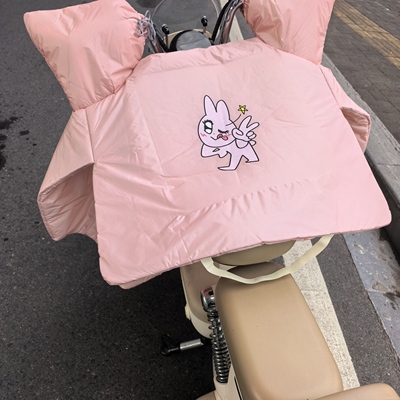PLZDOT粉红兔子周边电动车新型升级特厚双面防水防暴雨防寒挡风被