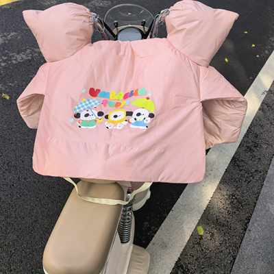 超可爱高颜值卡通电动车新型升级特厚双面防水防暴雨防寒挡风被