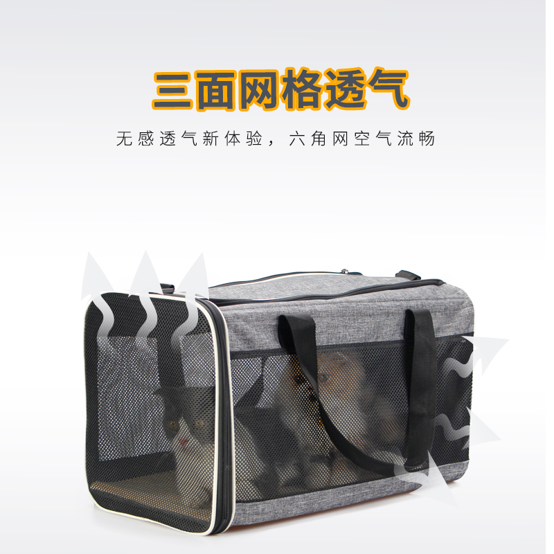 猫包大容量两只透气猫咪外出携带包猫笼子宠物斜跨手提狗包外出包