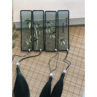 古典书签手工刺绣苏绣Diy套件双面绣材料包组图竹