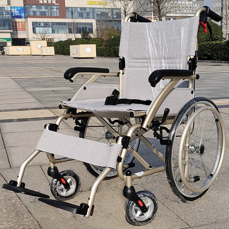 铝合金手推车折叠轻便便携轮椅车可推可坐家用助行旅行小巧高品质