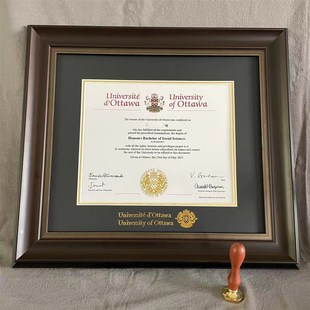 北美毕业装裱框实木框画框相框定制尺寸外国展示框