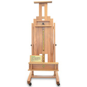 三艺J山核桃楸木升降画架木制美术素描油画架广告海报展架