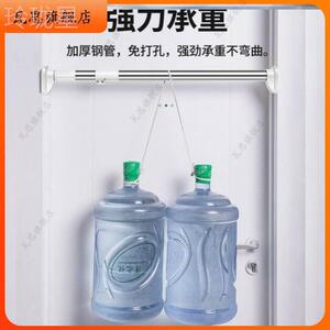 免打孔申伸缩挂晾衣杆架浴室连窗帘联竿收索凉谅依撑干毛巾
