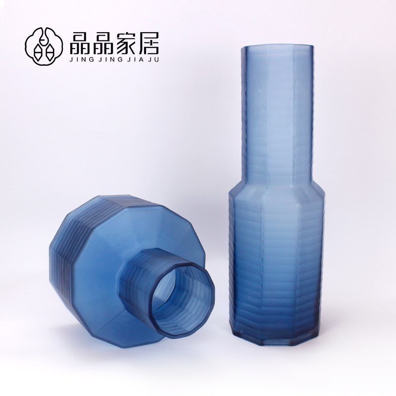 晶晶家居多边形楞台磨砂质感插瓶客书房样板房创意