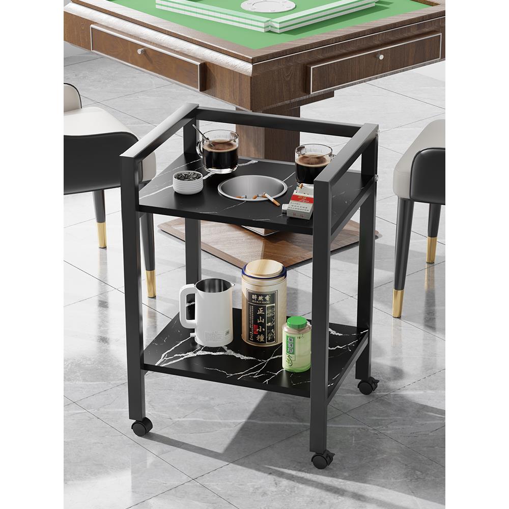 麻将桌边几茶水架棋牌室专用水杯架烟灰缸茶水台小茶桌酒店小茶几