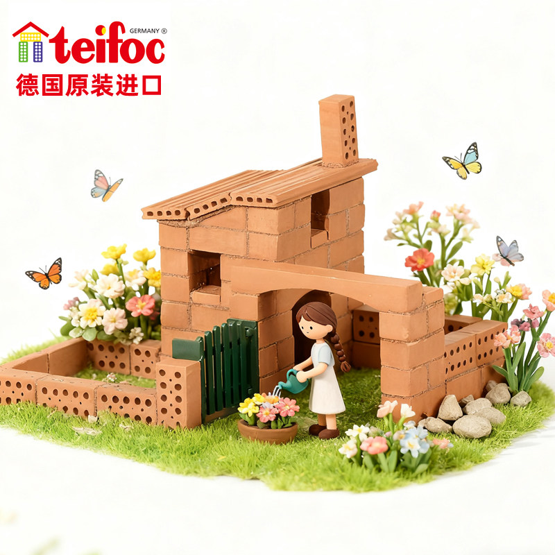 德国teifoc盖房子玩具泥瓦匠