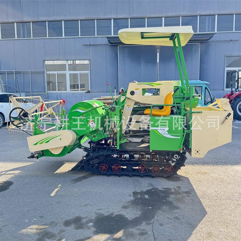 25马力收割机小型家用全履带式稻谷小麦农用脱粒收割一体收获机