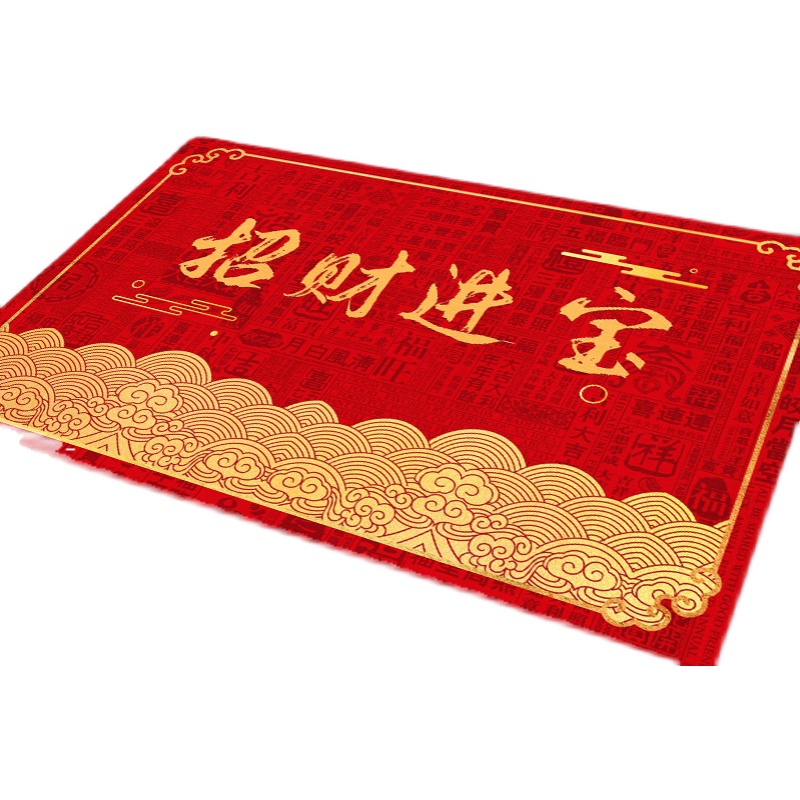 金钻绒地垫进门入户垫客厅卧室床边地毯玄关卫生间吸水垫喜庆门垫