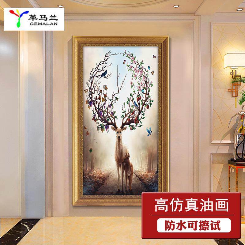 简欧玄关装饰画竖版过道简约现代招财风水走廊单幅挂画客餐厅油画,机械设备,其他机械设备,淘宝优惠券,粉丝福利购,淘宝优惠卷