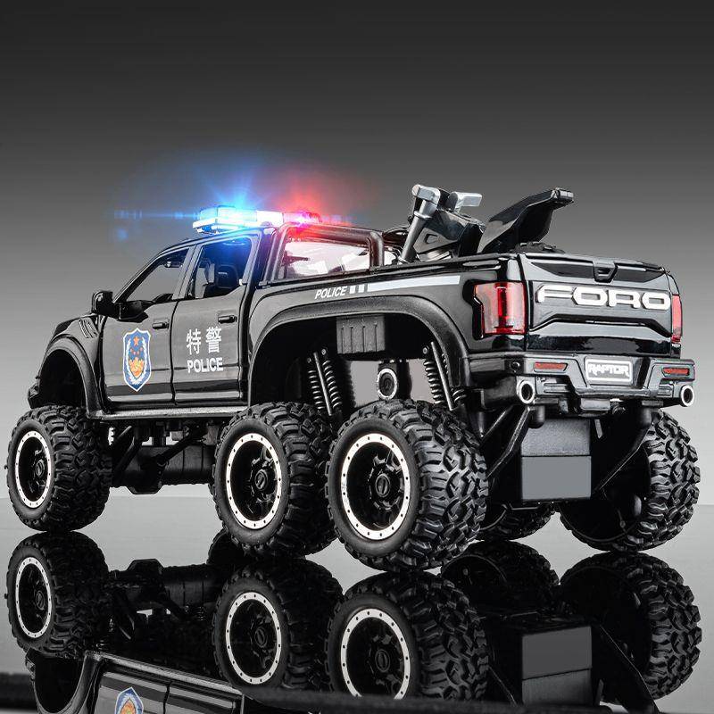 合金猛禽大号车模越野车皮卡车男孩儿童仿真小汽车玩具模型车