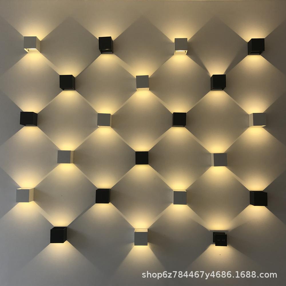 户外壁灯防水现代简约客厅超亮led调光上下双头室外楼梯过道阳台