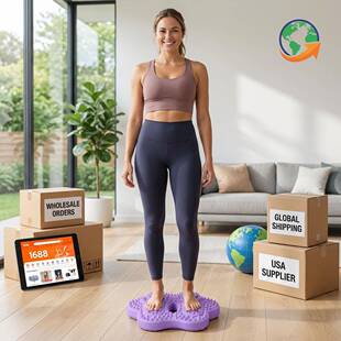 跨境充气按摩脚垫踏步器家用足底按摩垫便携室内静音原地脚踏健身