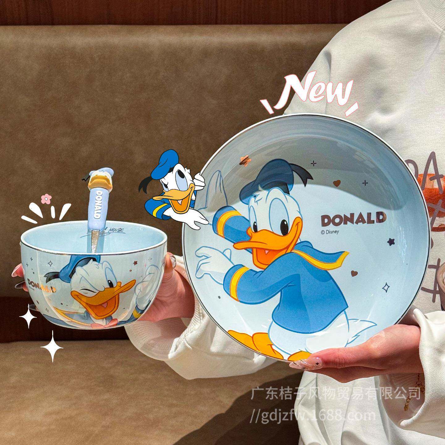 米奇米妮餐具饭碗盘子碗碟套装家用新款高颜值一人食陶瓷碗盘