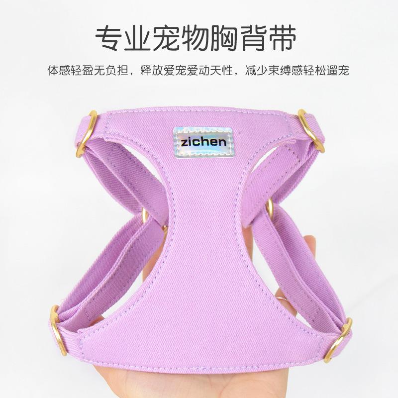 狗狗牵引绳背心式遛狗绳狗绳子调节小型犬胸背带泰迪可爱宠物用品