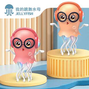 新款跨境亚马逊感应跳舞八爪鱼章鱼灯光音效避障充电爬行儿童玩具