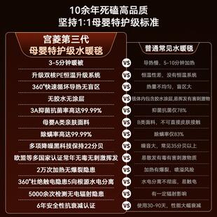 宫菱水暖毯加厚双人智控电热毯家用水循环恒温水暖床智能除螨静音