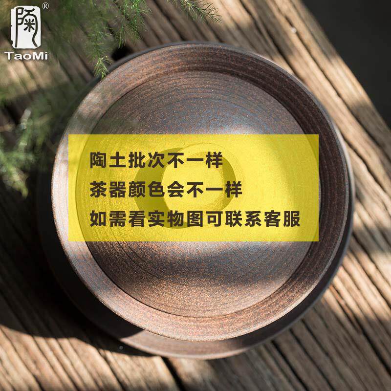 粗三才盖陶碗无釉手工陶瓷盖大号无忧粗陶碗复风古格