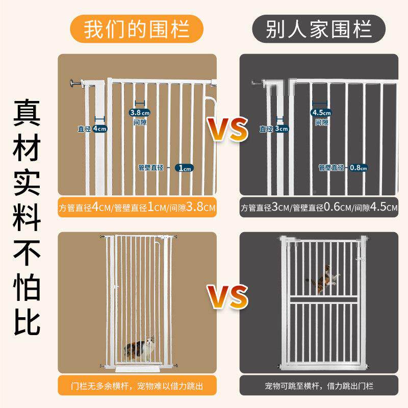 宠物猫围栏猫栅栏免打孔离门防门栏室内用加密猫咪专安全防护隔栏