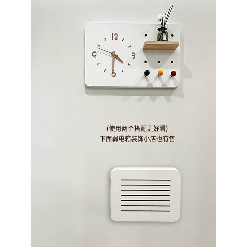 穿孔板新型表箱装饰画与时钟阻塞时钟总开关箱配电箱盖绘画挂钟