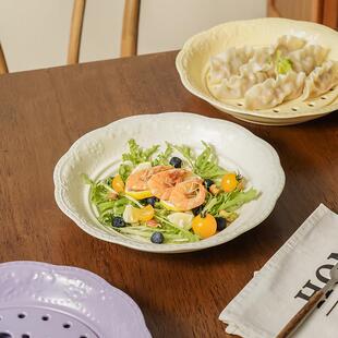 高端水饺盘盛水饺专用盘沥水双层盘水饺托 托盘密孔漏盘捞水饺放