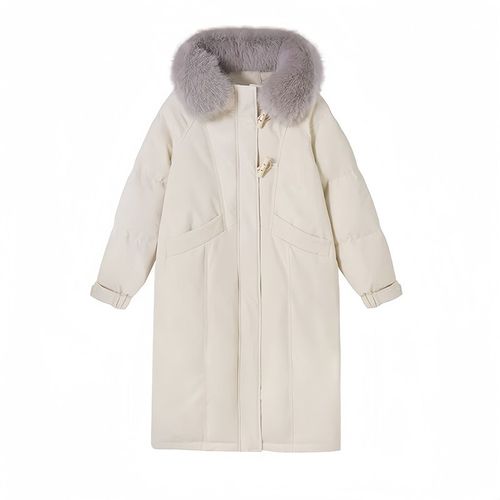 高级感中长款大毛领羽绒棉袄女2024年冬季新款超好看洋气棉服