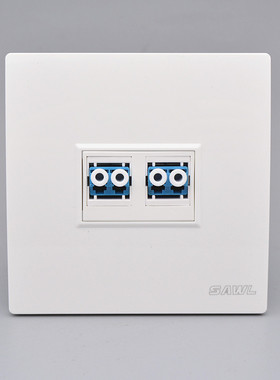 86型墙壁千兆电脑网络单双口光纤面板一二三位LC光纤插座黑色灰色