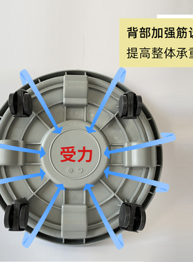 花盆托盘带轮滚轮底座白色万向轮花盘可移动加厚灰色接水盘