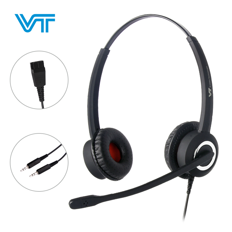 VT6300呼叫中心话务耳机头戴式固话降噪办公耳麦调音线控