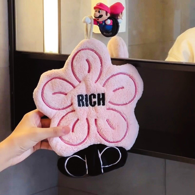 【新年更rich】有钱花擦手巾挂式可爱超强吸水加厚卫生间厨房毛巾