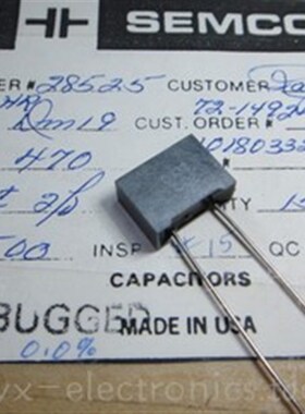 美国SEMCO 0.00047uf/500v(0.47nf 470pf 471)全新银云母电容