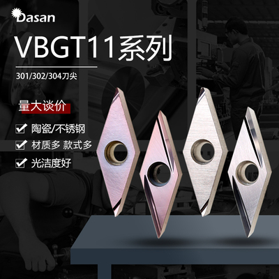走心机精车刀片VBGT110301/02/04R-Y数控车床陶瓷不锈钢刀粒