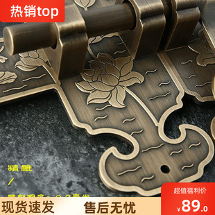 中式纯铜加厚大门插销老式木门锁花园庭院门闩仿古门扣铜门栓