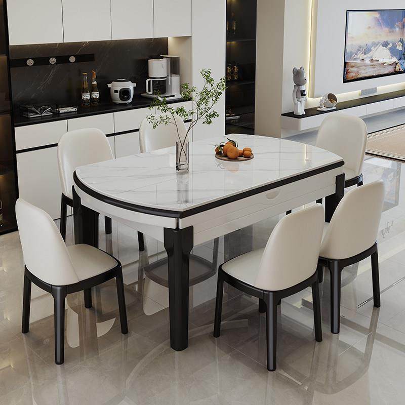 实木岩板餐桌家用小户型2025新款轻奢饭桌可变圆桌电磁炉桌椅组合,住宅家具,岩板餐桌,淘宝优惠券,粉丝福利购,淘宝优惠卷