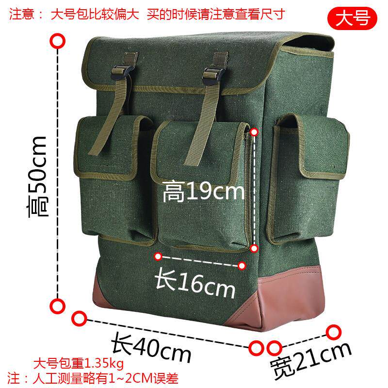 帆布双肩揹包工具包男多功能结实耐用加厚耐磨大容量工地木工建筑