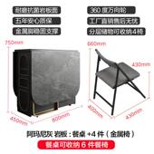 岩板折叠餐桌简约现代小户型家用长方形伸缩功能吃饭桌轻奢折叠桌