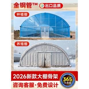 【金刚管】大棚支架拱杆温室大棚骨架钢管全套养殖种植蔬菜农业用