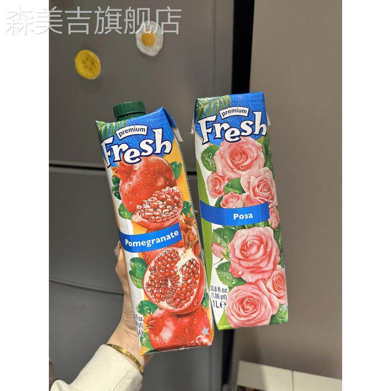 新保加利亚鲜芬玫瑰水玫瑰花茶玫瑰汁植物饮料草莓香蕉果汁水果饮